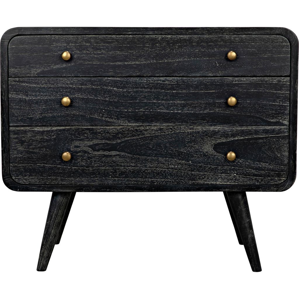 Noir Bart Chest, Cinder Black - Mindi & Veneer, 36" W