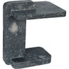 Noir North Side Table, Black Marble, 15"