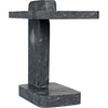 Noir North Side Table, Black Marble, 15"