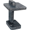 Noir North Side Table, Black Marble, 15"