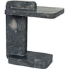 Noir North Side Table, Black Marble, 15"