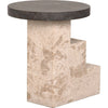 Noir Barnes Side Table - Marble, 16"