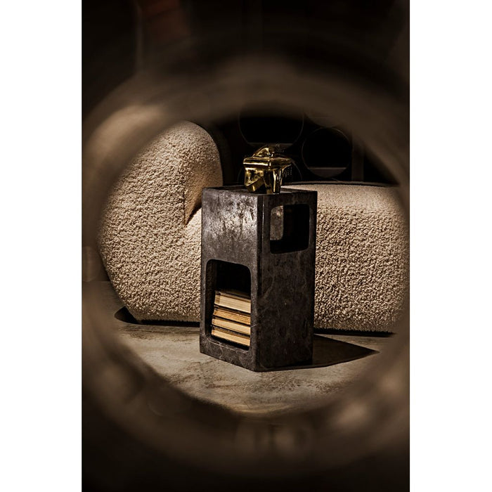 Noir Murakami Side Table - Marble, 10"