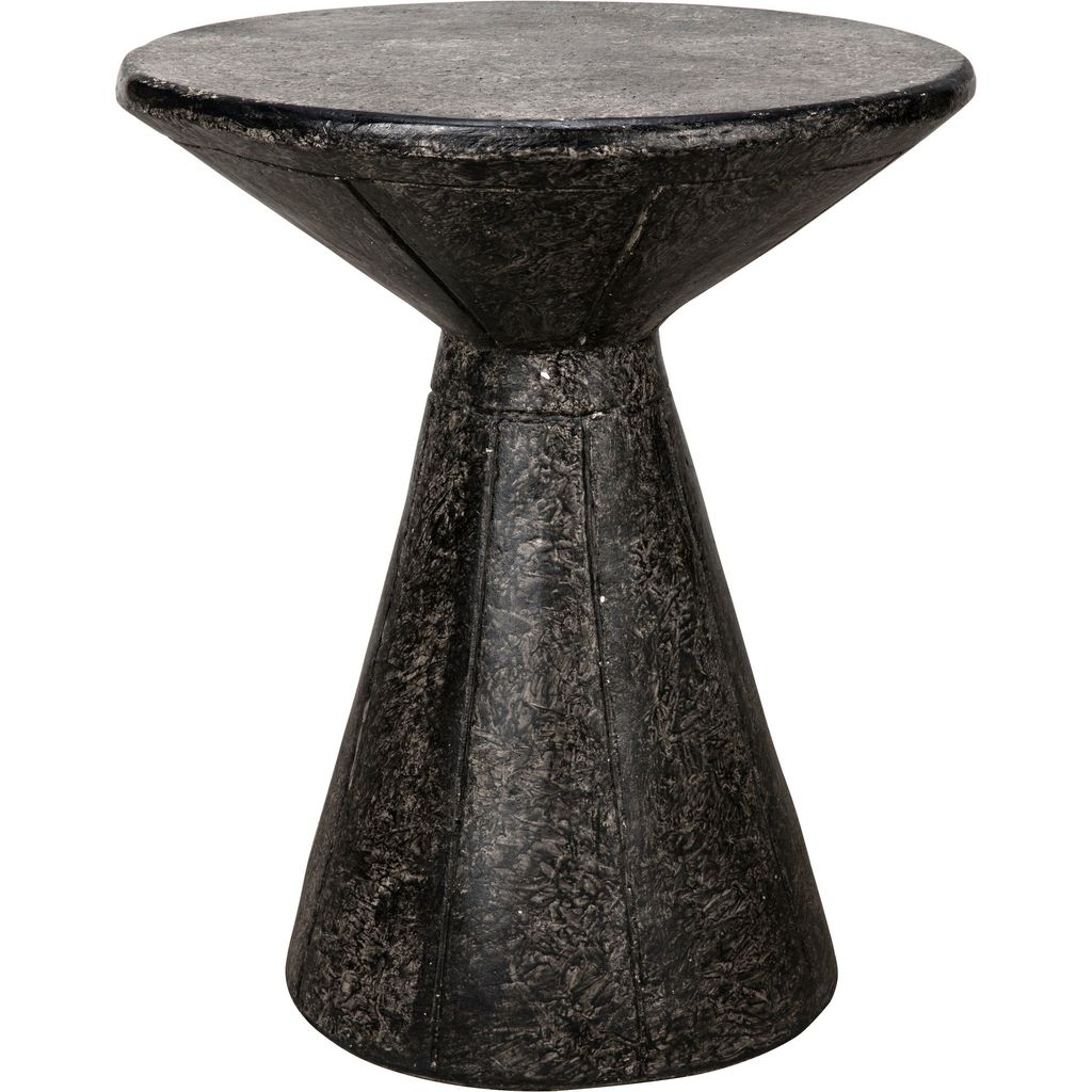 Primary vendor image of Noir Pedestal Side Table, Black Fiber Cement, 20"