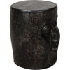 Noir Head Side Table, Black Fiber Cement, 14"