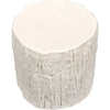 Noir Trunk Side Table, White Fiber Cement, 17"