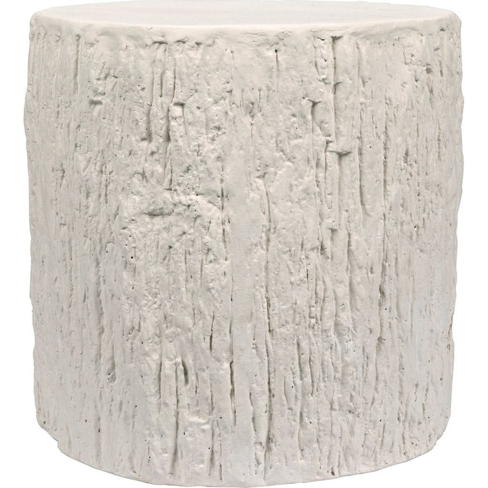 Primary vendor image of Noir Trunk Side Table, White Fiber Cement, 17"