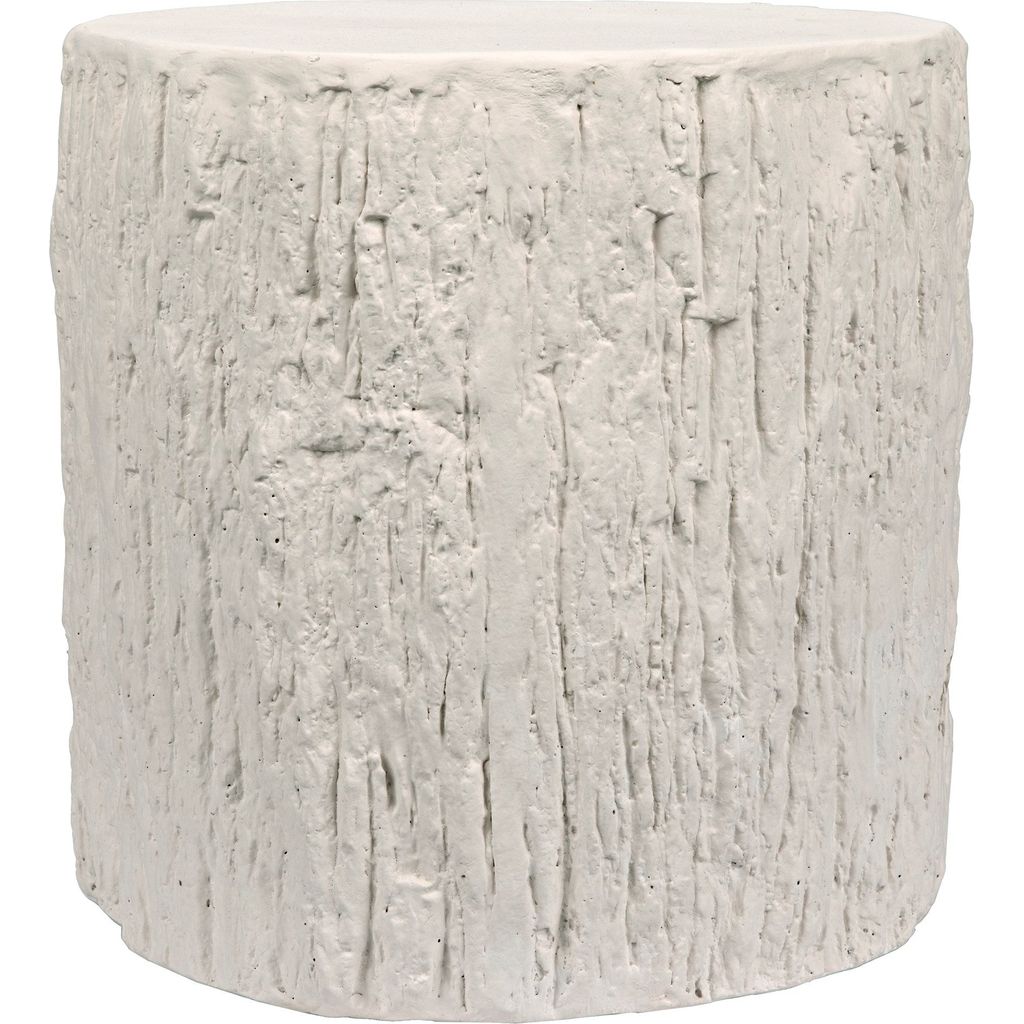 Primary vendor image of Noir Trunk Side Table, White Fiber Cement, 17"