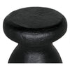 Noir Samson Stool/Side Table, Black Burnt Resin - Fiber Cement, 15" W