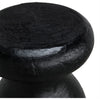 Noir Samson Stool/Side Table, Black Burnt Resin - Fiber Cement, 15" W