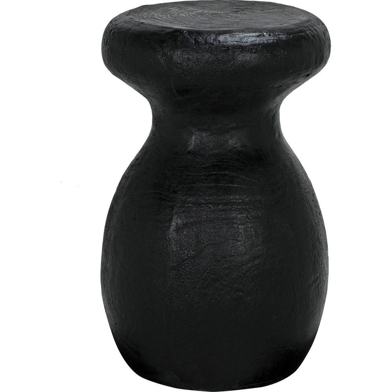 Primary vendor image of Noir Samson Stool/Side Table, Black Burnt Resin - Fiber Cement, 15