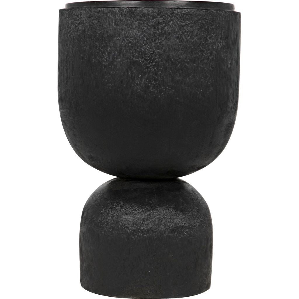 Noir Kudoro Side Table, Large - Munggur & Marble, 13"