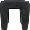 Noir Sumo Stool, Black Burnt - Munggur, 16" W