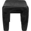 Noir Sumo Stool, Black Burnt - Munggur, 16" W