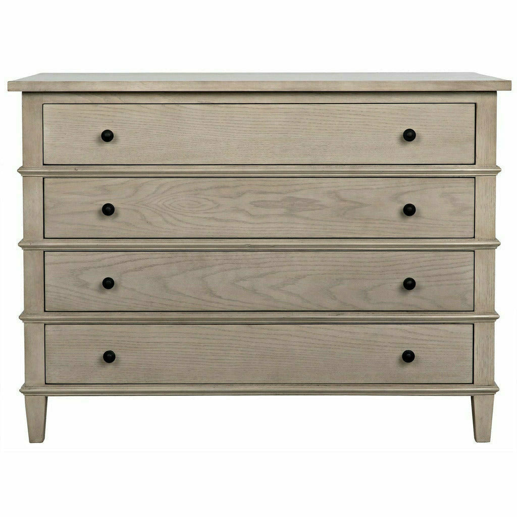 CFC Dennis 4-Drawer Reclaimed Oak Wood Dresser, Oak, 42" W