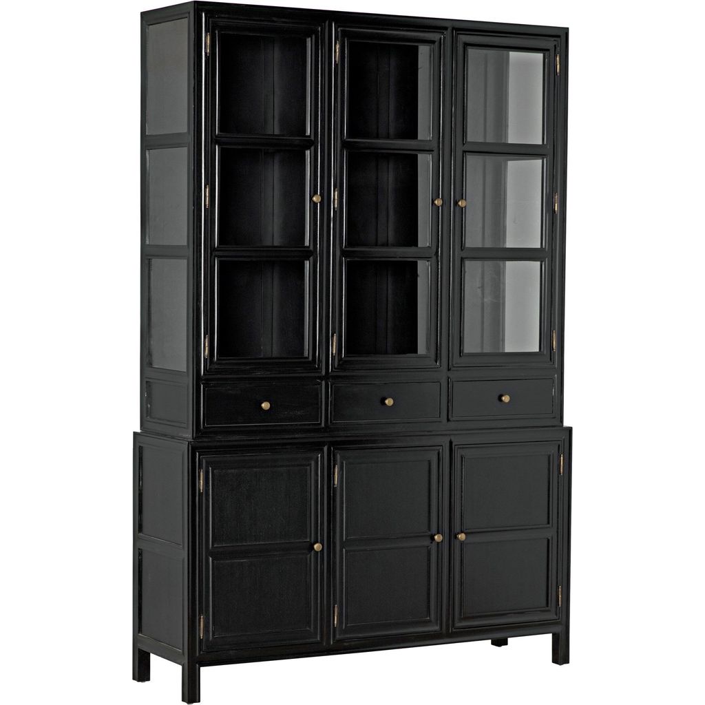 Primary vendor image of Noir Colonial Hutch, Hand Rubbed Black - Mahogany & Veneer, 60" W