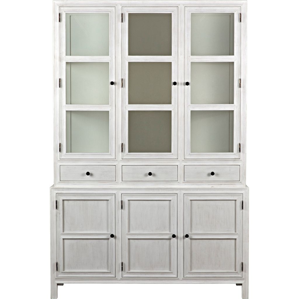 Primary vendor image of Noir Colonial Hutch, White Wash - Mahogany & Veneer, 60" W