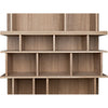 Noir Rashi Bookcase, Washed Walnut, 46" W