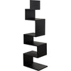 Noir Laszlo Bookcase, Black Steel, 17.5" W