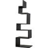 Noir Laszlo Bookcase, Black Steel, 17.5" W