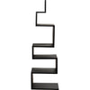 Noir Laszlo Bookcase, Black Steel, 17.5" W