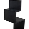 Noir Laszlo Bookcase, Black Steel, 17.5" W