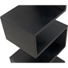 Noir Laszlo Bookcase, Black Steel, 17.5" W