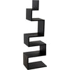 Noir Laszlo Bookcase, Black Steel, 17.5" W