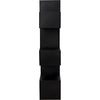 Noir Laszlo Bookcase, Black Steel, 17.5" W