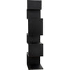 Noir Laszlo Bookcase, Black Steel, 17.5" W