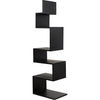 Noir Laszlo Bookcase, Black Steel, 17.5" W