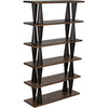 Noir Mood Bookcase, Ebony & Dark Walnut, 46" W