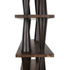 Noir Mood Bookcase, Ebony & Dark Walnut, 46" W