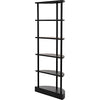 Noir Spago Bookcase, Black Metal - Industrial Steel, 31.5" W