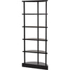 Noir Spago Bookcase, Black Metal - Industrial Steel, 31.5" W