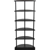 Noir Spago Bookcase, Black Metal - Industrial Steel, 31.5" W