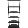 Noir Spago Bookcase, Black Metal - Industrial Steel, 31.5" W