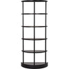 Noir Spago Bookcase, Black Metal - Industrial Steel, 31.5" W