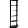 Noir Spago Bookcase, Black Metal - Industrial Steel, 31.5" W