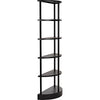 Noir Spago Bookcase, Black Metal - Industrial Steel, 31.5" W