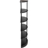 Noir Spago Bookcase, Black Metal - Industrial Steel, 31.5" W