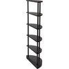 Noir Spago Bookcase, Black Metal - Industrial Steel, 31.5" W