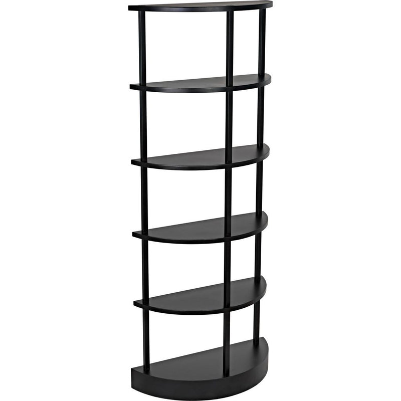 Primary vendor image of Noir Spago Bookcase, Black Metal - Industrial Steel, 31.5