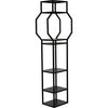 Noir Downtown B Bookcase, Black Metal - Industrial Steel, 25" W