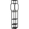 Noir Downtown B Bookcase, Black Metal - Industrial Steel, 25" W