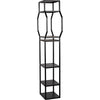 Noir Downtown B Bookcase, Black Metal - Industrial Steel, 25" W