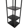 Noir Downtown B Bookcase, Black Metal - Industrial Steel, 25" W