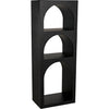 Noir Aqueduct Bookcase, A, Black Metal - Industrial Steel, 22" W