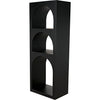 Noir Aqueduct Bookcase, A, Black Metal - Industrial Steel, 22" W