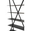 Noir Siddhartha Bookcase, Black Metal - Industrial Steel, 45" W